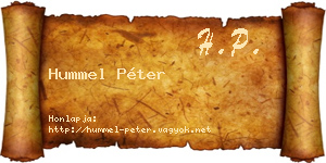 Hummel Péter névjegykártya